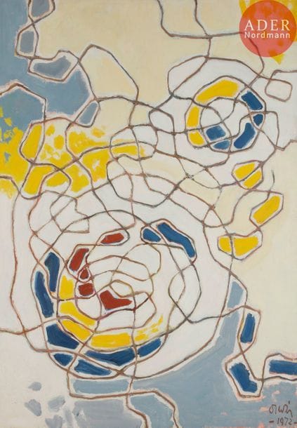 ORAZI (1906-1979)
Nébuleuse, 1972
Huile sur toile.
Signée et datée en bas à droite.
116 x 81 cm

Exposition : 
Hommage à Orazi, Galerie 222, Paris, 1980.