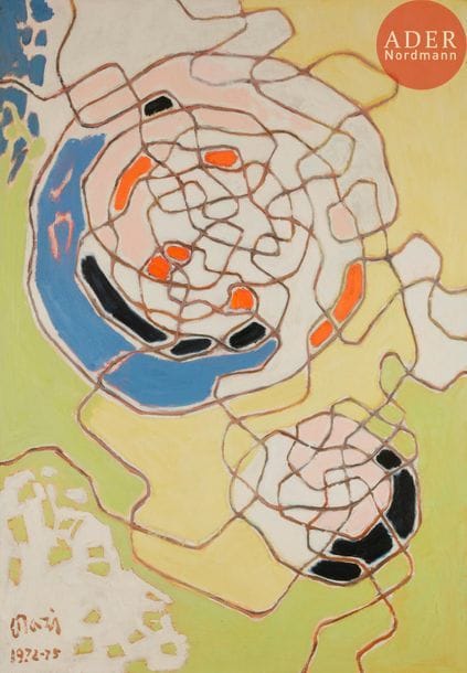 ORAZI (1906-1979)
Planète en mouvement, 1972-75
Huile sur toile.
Signée et datée en bas à gauche.
116 x 81 cm

Exposition : 
Hommage à Orazi, Galerie 222, Paris, 1980.