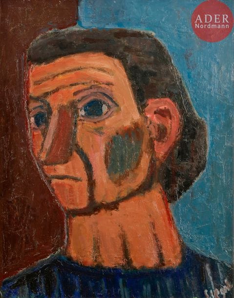 Simon SEGAL (1898-1969)
Portrait d'homme
Huile sur carton.
Signée en bas à droite.
46 x 38 cm