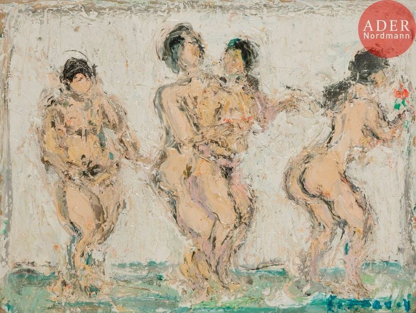 André COTTAVOZ (1922-2012)
Jeux de société
Huile sur carton.
Signée en bas à droite.
Signée et titrée au dos.
14,5 x 20 cm