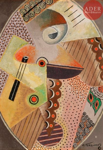Georges TERZIAN (né en 1939)
Les Pois rouges, 1984
Gouache sur panneau.
Signée en bas à droite.
Signée et datée au dos.
43 x 30 cm