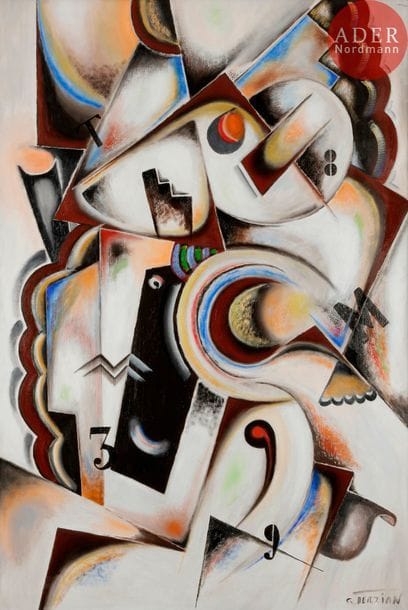 Georges TERZIAN (né en 1939)
La Virgule, 2012
Huile sur toile.
Signée en bas à droite.
Signée, datée et titrée au dos.
130 x 89 cm