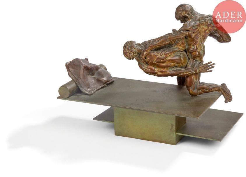 Louis LUTZ (1940)
La Lutte, 1987
épreuve en bronze patiné.
Signée, datée et numérotée sur 8.
Marque du fondeur Blanchet.
23 x 27 cm