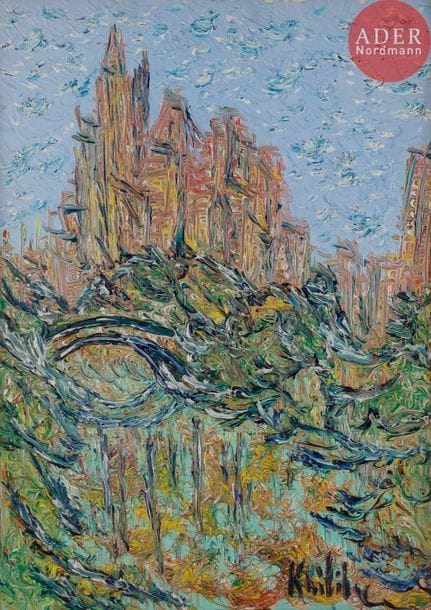 *Antoine KNIBILY (né en 1920)
New-York
Huile sur toile.
Signée en bas à droite.
81 x 60 cm
