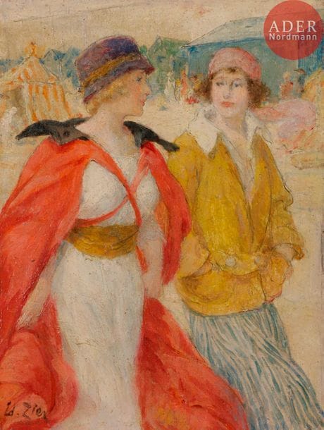 EDOUARD FRANÇOIS ZIER (1856-1924)
DEUX FEMMES
HUILE SUR PANNEAU.
SIGNEE EN BAS A GAUCHE.
15 X 11,5 CM