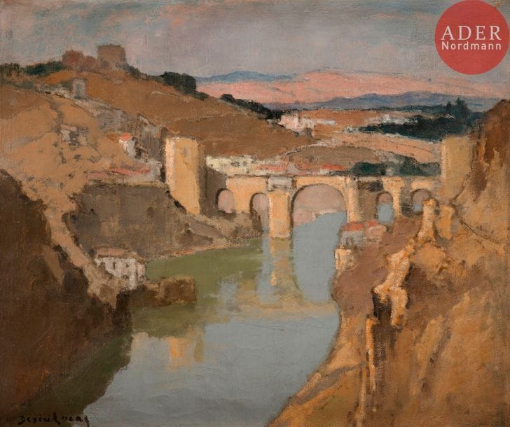 Louis Marie DESIRE-LUCAS (1869-1949)
Le Tage à Tolède
Huile sur toile.
Signée en bas à gauche.
Signée et située sur le châssis.
55 x 65 cm