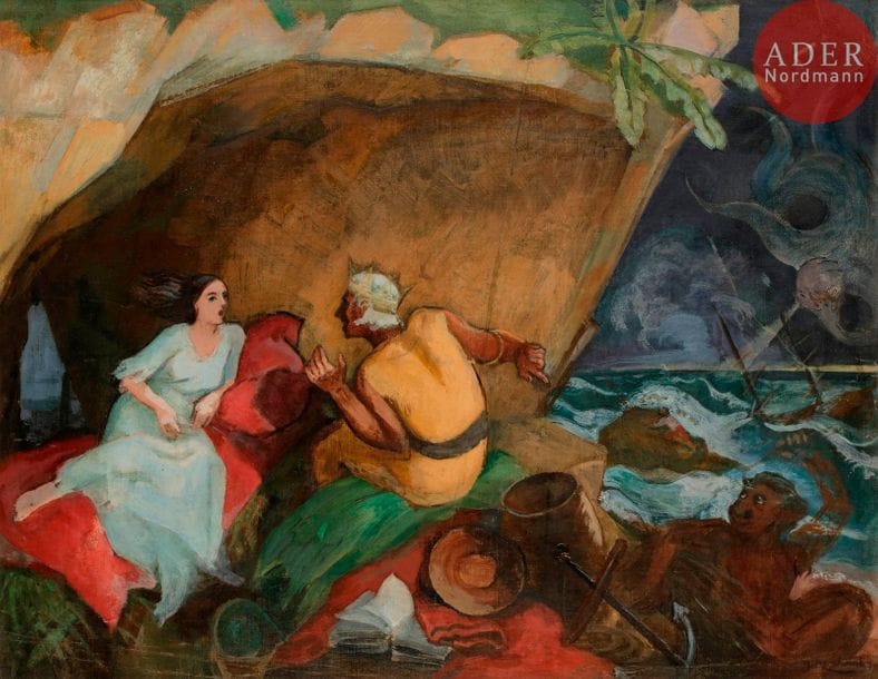 *Jean-Hippolyte MARCHAND (1883-1940)
La Tempête
Huile sur toile.
Signée en bas à droite.
(Rentoilée).
70 x 88 cm

Exposition : 
80e Salon des Indépendants, Rétrospective du Salon de 1910, Paris, 28 mars - 20 avril 1969 (étiquette au dos).