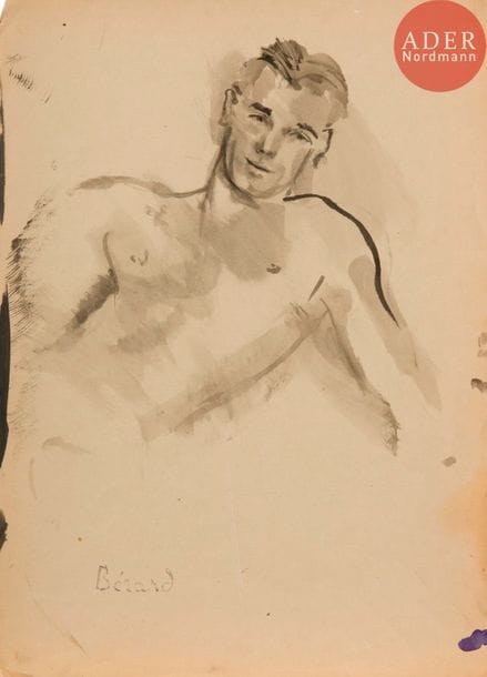 Christian BÉRARD (1902-1949)
Étude d’homme nu
Encre et lavis d’encre.
Porte le timbre de la signature en bas à gauche.
42 x 30.5 cm