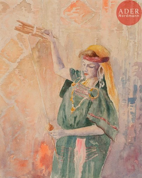 Alexandre LUNOIS (1863-1916)
Femme orientale
Aquarelle.
Non signée.
20 x 16 cm