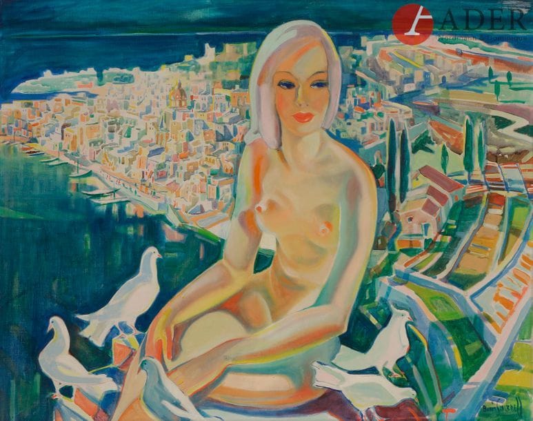Boris Semenovitch SMIRNOV (1894 - 1976)
Nu aux colombes
Huile sur toile.
Signée en bas à droite.
73 x 92 cm

Provenance : 
Galerie des Arts, Cagnes sur Mer (tampon au dos sur le châssis).

Борис Семенович СМИРНОВ (1894 - 1976)
Обнаженная с голубями
Холст, масло.
Подпись внизу справа.
73 х 92 см
Провенанс : Galerie des Arts, Cagnes sur Mer (Кань-сюр-Мер ) (печать на обороте на подрамнике)
