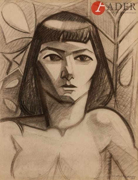 Nicolas Gueorguievitch POLIAKOFF (1899 - 1976)
Portrait de femme, 1960
Crayon sur papier.
Signé et daté en bas à droite.
63,5 x 48,5 cm à vue

Николай Георгиевич ПОЛЯКОВ (1899 - 1976)
Женский портрет, 1960
Бумага, графитный карандаш.
Подпись с датой внизу справа.
63,5 х 48,5 см