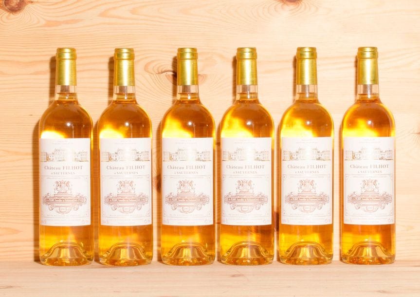 6 B CHÂTEAU FILHOT (Caisse Bois d'origine), CC2 Sauternes, 2005