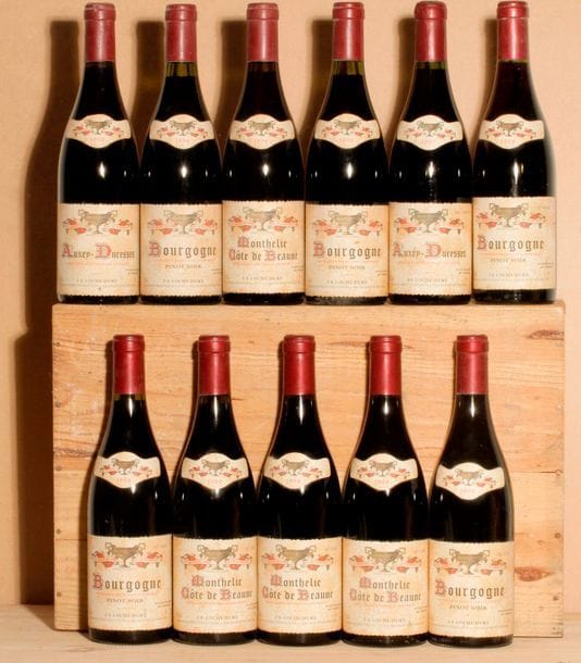 2 B AUXEY-DURESSES Rouge, Coche-Dury, 1996
1 B MONTHÉLIE, Coche-Dury, 1996
3 B MONTHÉLIE, Coche-Dury, 1998
5 B BOURGOGNE PINOT NOIR, Coche-Dury, 1996