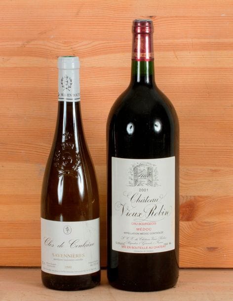 1 Mag CHÂTEAU VIEUX ROBIN, Médoc, 2001
1 B SAVENNIÈRES (e.l.s.), Clos de Coulaine, 2000