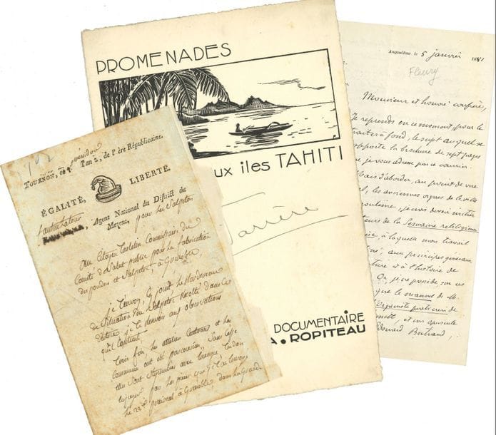Divers. 22 lettres ou pièces, la plupart L.A.S.

   Fantin-Latour (agent national à Mezenc, 1794), Claude Farrère, Paul de Fleury (sur les orgues d’Angoulême, 1881), Joseph-Marie Graveran évêque de Quimper, C.B.M. Henri Joliet (Dijon 1846, sur la musique religieuse en Italie), chanoine Félix Kir, Paul de Kock, Hugues Leroux, Ernest L’Épine, Oscar Lessinnes, Urbain Le Verrier, Joseph Magnin, Mathurin Moreau, Hippolyte Réty, François Rivet évêque de Dijon, Henri Sainte-Claire Deville, baron Séguier, etc. On joint quelques fac-similés.