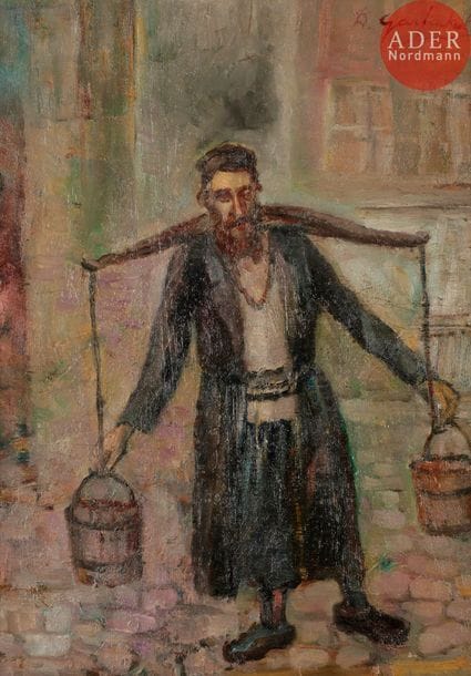 David GARFINKIEL (1902-1970) 
Le Porteur d’eau 
Huile sur panneau.
Signée en haut à droite. 
45,5 x 33 cm 




Mots clés : {CR}judaïca, juif, juive, hébreux, rabbins, jewish, torah, hebrew, hebraica,, judaisme, synagogue, sionisme, pessah, pessach, haggada, haggadah, hagada, hagadah, passover, menora, menorah, hannuka, hannuca, hannoucca, hanouccah, torah, juden, israélite, Israël, antisemitism, antisémitisme, dreyfus, meguila, sepharade, sefarad, ketouba