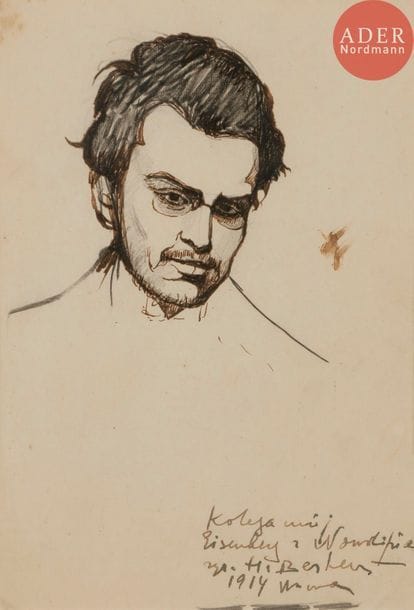 Henri BERLEWI (1894-1967) 
Portrait d’homme 1914
Encre et mine de plomb. 
Signée, datée et dédicacée en bas à droite. 
18,5 x 13 cm 
Provenance :
Collection Mandelman, Paris.




Mots clés : {CR}judaïca, juif, juive, hébreux, rabbins, jewish, torah, hebrew, hebraica,, judaisme, synagogue, sionisme, pessah, pessach, haggada, haggadah, hagada, hagadah, passover, menora, menorah, hannuka, hannuca, hannoucca, hanouccah, torah, juden, israélite, Israël, antisemitism, antisémitisme, dreyfus, meguila, sepharade, sefarad, ketouba