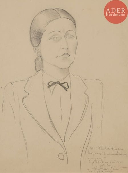 Henri BERLEWI (1894-1967) 
Portrait de Rachel Halperin 1956
Mine de plomb. 
Signée, datée et dédicacée en bas à droite. 
31 x 23 cm




Mots clés : {CR}judaïca, juif, juive, hébreux, rabbins, jewish, torah, hebrew, hebraica,, judaisme, synagogue, sionisme, pessah, pessach, haggada, haggadah, hagada, hagadah, passover, menora, menorah, hannuka, hannuca, hannoucca, hanouccah, torah, juden, israélite, Israël, antisemitism, antisémitisme, dreyfus, meguila, sepharade, sefarad, ketouba