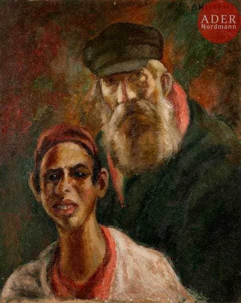 Abraham WEINBAUM (1890-1943) 
Vieil homme et jeune garçon 
Huile sur toile. 
Signée en haut à droite. 
81 x 65 cm




Mots clés : {CR}judaïca, juif, juive, hébreux, rabbins, jewish, torah, hebrew, hebraica,, judaisme, synagogue, sionisme, pessah, pessach, haggada, haggadah, hagada, hagadah, passover, menora, menorah, hannuka, hannuca, hannoucca, hanouccah, torah, juden, israélite, Israël, antisemitism, antisémitisme, dreyfus, meguila, sepharade, sefarad, ketouba