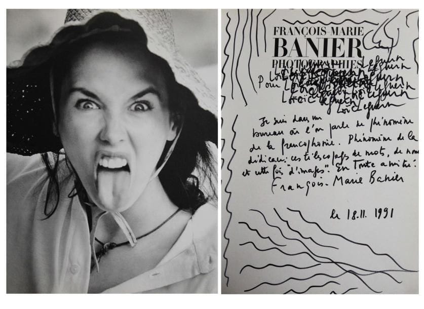 François-Marie Banier (né en 1947)
Photographies Editions Gallimard/Denöel, Paris, 1991. In-4 (34 x 26 cm). Edition originale signée et dédicacée par le photographe. Reliure d'éditeur sous jaquette illustrée et rhodoïd.  