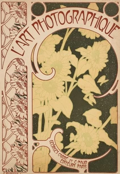 L'art photographique N° 10. Avril 1900. Georges Carré et C. Naud Editeurs, Paris, 1900. In-folio (46 x 34 cm). Edition originale. Reliure en demi-maroquin brun à coins, titre en lettres dorées sur le dos. 38 planches photographiques imprimées en héliogravure. 