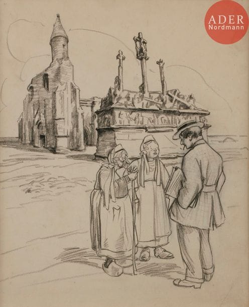 Ricardo FLORES (1878-1918)
LA VIEILLE FILLE, 1918
Crayon.
Non signé.
27 x 22 cm

Bibliographie :
Le Rire n°33 du 16 août 1919, reproduit p. 11 (mis en couleurs) avec la légende :
Eh bien, Yvonne, tu ne te maries donc pas ?
Pourquoi faire, pour être battue ? Ma mère suffit-y point ?