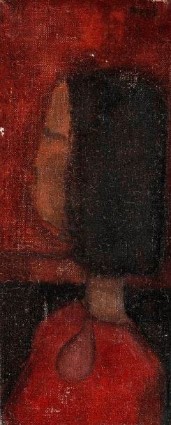 PARRIS
Profil de femme Huile sur toile Signée en haut à droite Accidents 40 x 16 cm
