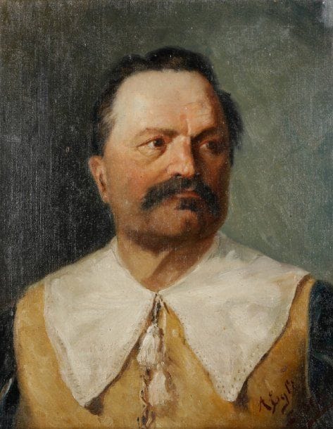Adolf EGLI [Suisse] (1875-1952)
Portrait de gentilhomme, 1892 Huile sur toile Signée et datée en bas à droiteTraces d'usures 50 x 39 cm