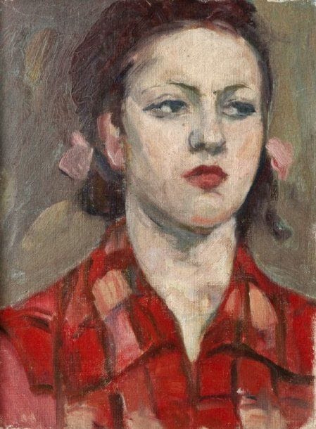 Louis SUE
Portrait de femme en buste Huile sur isorel Cachet au dos 30,5 x 265 cm
