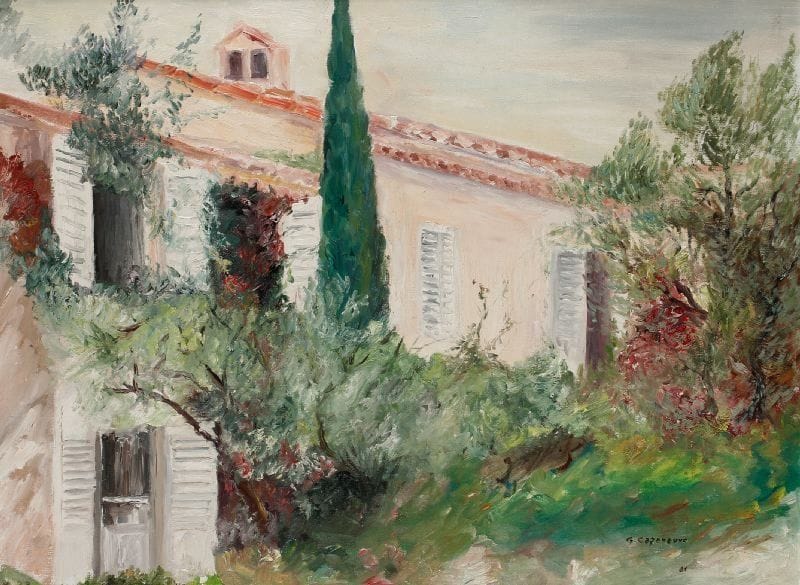 G CAZENEUVE
Mas provençal, 1981 Huile sur toile  46 x 61 cm