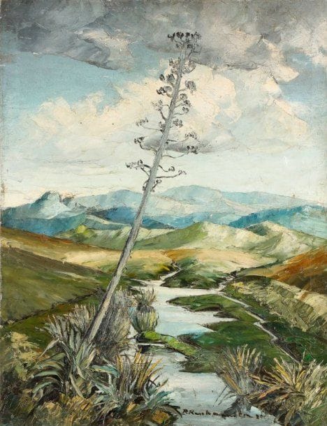 ANONYME
La Pampa Huile sur toile Porte une signature illisible en bas à droite 65,5 x 50 cm