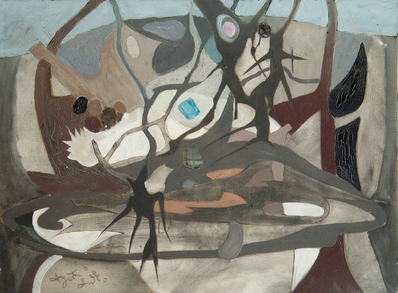 François ARCHIGUILLE (né en 1933)
Paysage fantastique Huile sur toile Signée en bas à gauche 60 x 805 cm