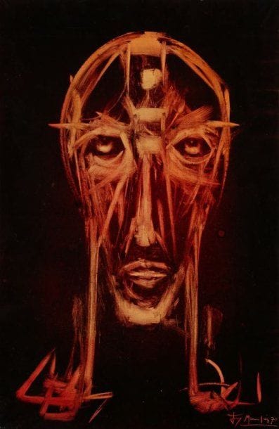 Jean MOULIN (né en 1932)
Visage, 1970 Huile sur toile Signée et datée en bas à droite 100 x 65 cm