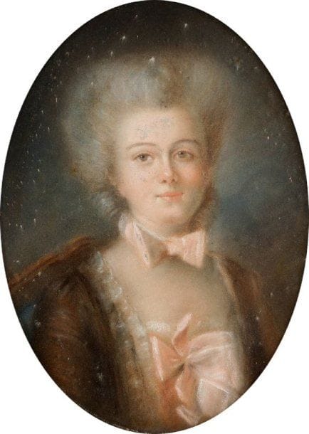 ECOLE FRANCAISE DU XIXE SIECLE
Portrait de femme Pastel à vue ovale Accidents 28 x 21 cm