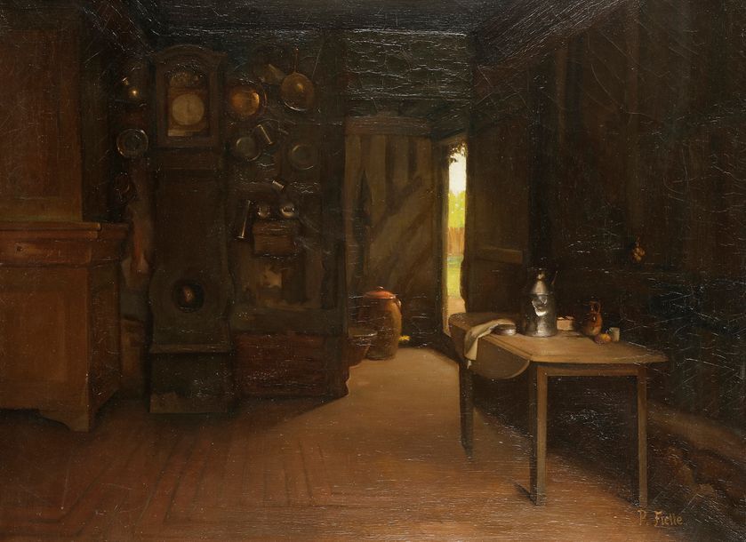 P. FIETTE
Intérieur de Cuisine
Huile sur toile
62 x 81 cm