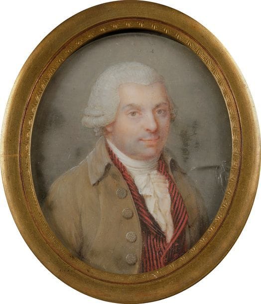École française du XVIIIe siècle
Portrait de « Monsieur Delfaise » [Delfraise ?] de Châlons 
Miniature sur ivoire de la fin du XVIIIe siècle, époque Louis XVI
Identifié au verso: « Monsieur / Delfaise / [c]halon sur M[arne] » (sic).
Le patronyme Delfaise est inconnu et peut-être s’agit-il de Joseph Louis Delfraise (1732-1828) ingénieur qui fut de 1799 à 1813 maire de Châlons sur Marne (actuel Châlons-en-Champagne) où une rue porte son nom. 
(tâches ; verre fendu)