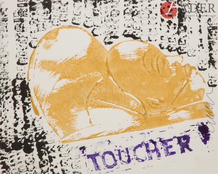 ARMAN (1928-2005)
Toucher
Encre et peinture or.
Signé en pied.
28 x 22 cm
