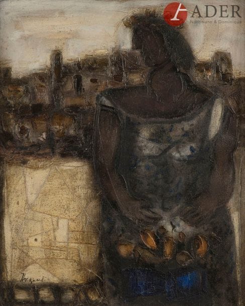 James COIGNARD (1925- 2008)
Femme au paysage
Huile sur toile.
Signée en bas à gauche.
Signée et titrée au dos.
61 x 50 cm