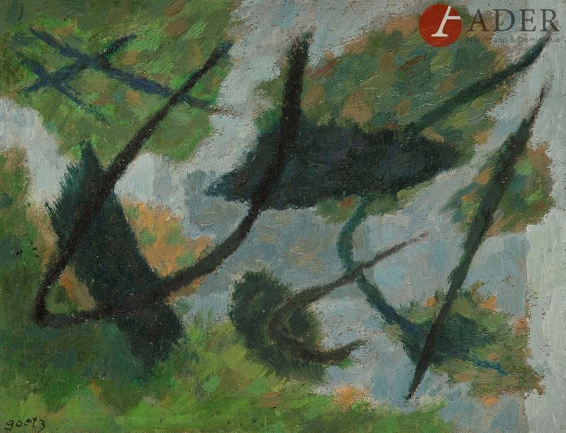 Henri GOETZ [franco-américain] (1909-1989)
Composition
Huile sur panneau.
Signée en bas à gauche.
13.5 x 18 cm