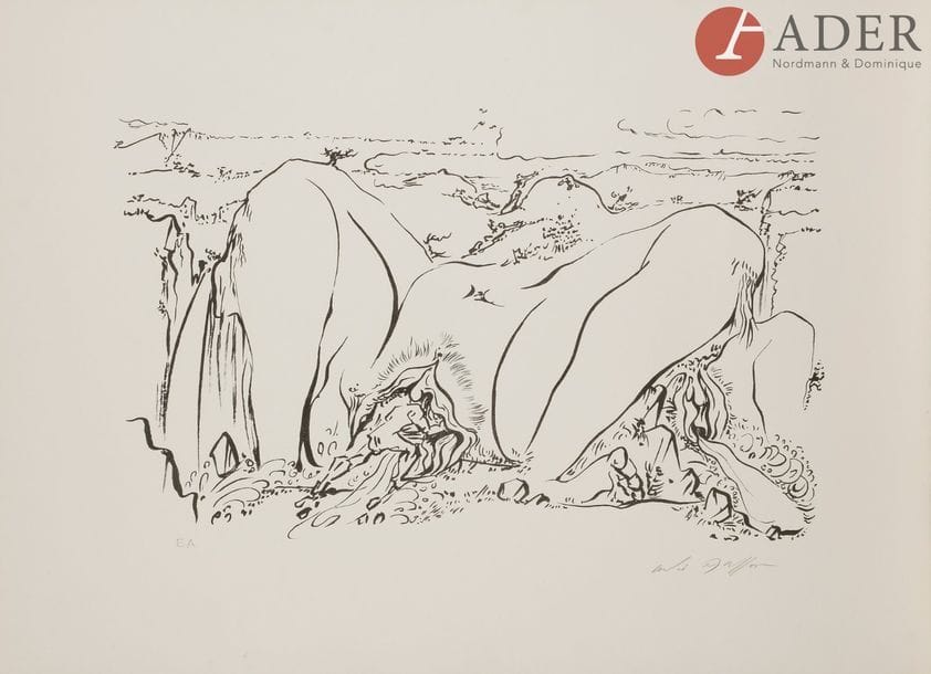 André MASSON (1896-1987)
Mythologie sexuelle, 1971
2 lithographies.
Signées et annotées « EA ».
Portent le timbre sec de l’atelier de l’artiste en bas à gauche.
48 x 66 cm chacune