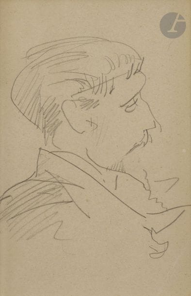 Henri de TOULOUSE-LAUTREC (1864 - 1901)
Portrait de M. Francis Jourdain, 1898
Mine de plomb.
Non signée.
13,5 x 8,5 cm

Provenance : 
- Collection Francis Jourdain. 
- Collection André Schoeller, Paris. 
- Collection particulière, Paris

Bibliographie : 
Madeleine Grillaert-Dortu, Toulouse-Lautrec et son Œuvre, Catalogue des Dessins, volume VI, New York, éd. Collectors, 1971, n°D.4430, reproduit p. 795.

Notre dessin est préparatoire à la pointe sèche éponyme (Delteil n°4).