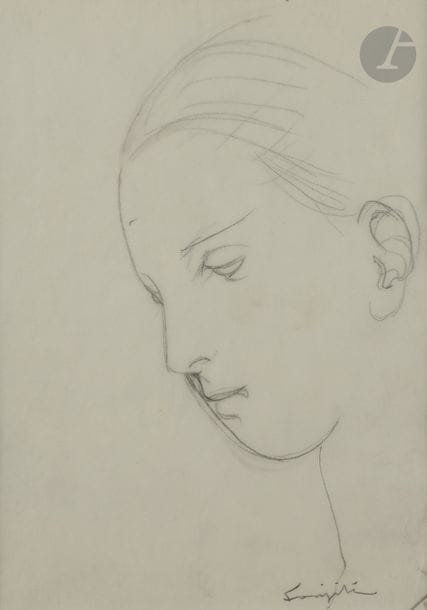 Léonard-Tsuguharu FOUJITA 
(1886 - 1968)
Jeune femme de profil
Mine de plomb sur calque.
Signé en bas à droite.
23,1 x 17,1 cm

Provenance : 
Vente Maître Cornette de Saint-Cyr, Succession Kimiyo Foujita, Paris, 29 octobre 2013, n°437.

Un certificat de la maison de ventes Cornette de Saint-Cyr, en date du 4 novembre 2013, sera remis à l’acquéreur.