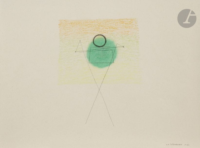 Léon TUTUNDJIAN (1906 - 1968)
Personnage, 1967
Mine de plomb et crayons de couleurs.
Signé et daté en bas à droite.
Signé et daté au dos.
25 x 33,5 cm

Un certificat du Comité Léon Tutundjian en date du 8 février 2019 sera remis à l’acquéreur. 

L’œuvre sera incluse au Catalogue Raisonné de l’œuvre de Léon Tutundjian actuellement en préparation sous le n°LT198.