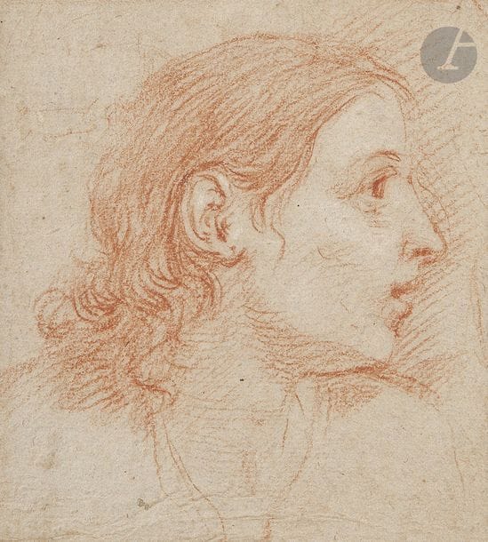 ÉCOLE FRANÇAISE du XVIIe siècle
Profil d’homme
Sanguine.
17 x 15,5 cm