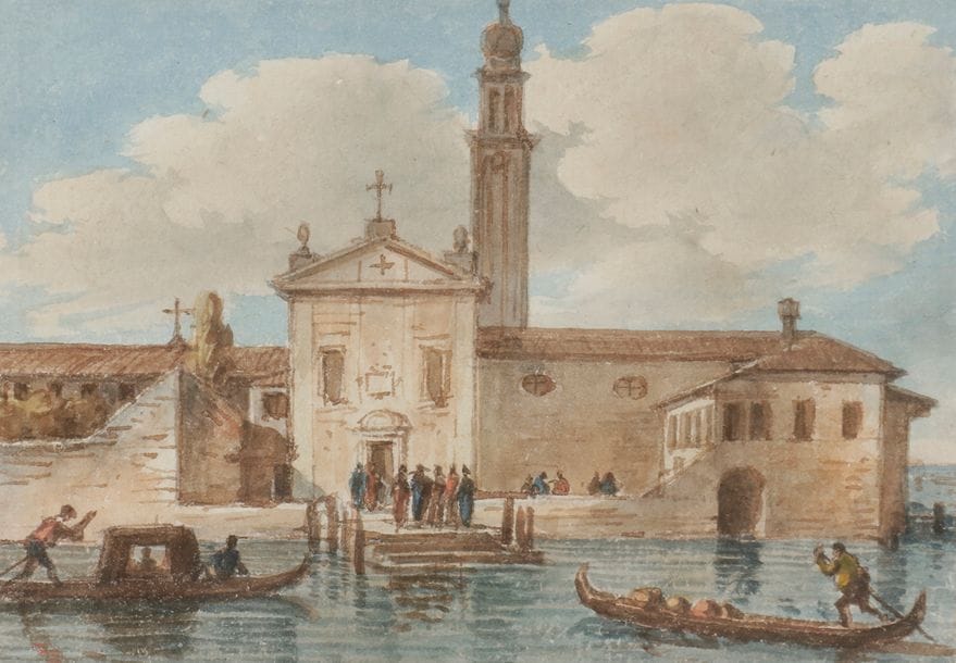 Attribué à Jean-Victor NICOLLE (1754-1826)
Venise
Aquarelle.
7,6 x 11 cm
