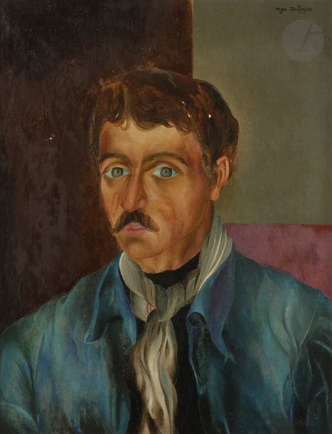 Roger TOULOUSE (1918-1994)
Portrait d’ouvrier, 1943
Huile sur toile.
Signée en haut à droite.
61 x 50 cm

Bibliographie : 
Jean Perreau, Roger Toulouse (1918-1994), Catalogue Raisonné de l’œuvre, Paris, X-Nova, 1998, répertorié p. 81, sous le n°1089.

Nous remercions Monsieur Abel Moitié pour les informations qu’il nous a transmises.