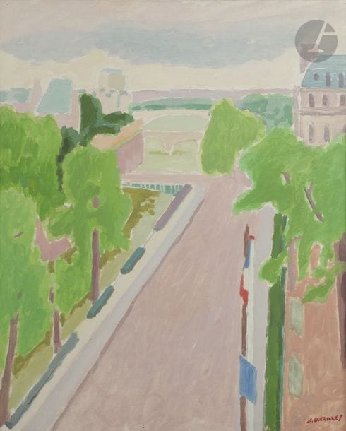 Jules CAVAILLèS (1901-1977)
Paris, quai de Seine
Huile sur toile.
Signée en bas à droite.
73 x 60 cm

Provenance : 
Collection héritiers Cavaillès.