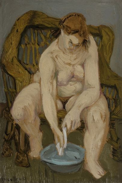 Paul COLLOMB (1921-2010)
Nu au fauteuil, 1949
Huile sur toile.
signée en bas à gauche.
28.5 x 19 cm

Provenance : 
Atelier de l’artiste.

Exposition : 
La Jeune Peinture des années 50, 01/07/2017- 30/10/2017, musée Baron Martin, Gray, reproduit au catalogue. p. 30.

Bibliographie : 
Éric Mercier, La Jeune peinture, Années 50, Tome II, Panorama de la Jeune Peinture, Zurich, Artacatos, 2010, reproduit p. 177.