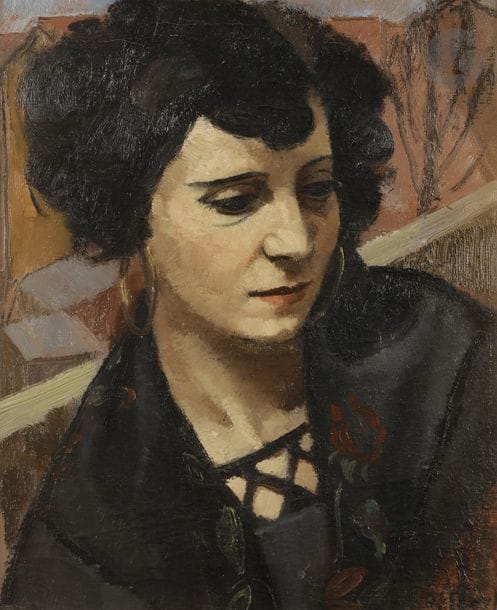François EBERL (1887-1962)
Portrait de femme, vers 1925
Huile sur toile.
Signée en bas à droite.
46 x 38 cm

Bibliographie :
Œuvre en rapport : Modèle de La Montmartroise (daté 1925), reproduit in Georges Turpin, François Zdenek Eberl, Paris, éditions de la Revue Littéraire et Artistique, 1926, p. 48.