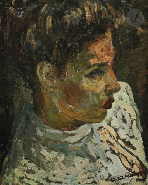 Charles TCHERNIAWSKY (1900-1976)
Femme de profil
Huile sur panneau.
Signée en bas à droite.
32 x 25 cm